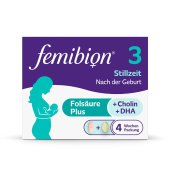 Femibion® 3 Stillzeit, Tägliches Nahrungsergänzung für die Laktation, Mit Cholin, DHA, Folsäure, Metafolin®, 4-Wochen-Pack, 2 x 28 Stück