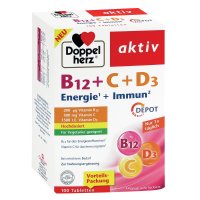 DOPPELHERZ B12+C+D3 Depot aktiv Tabletten