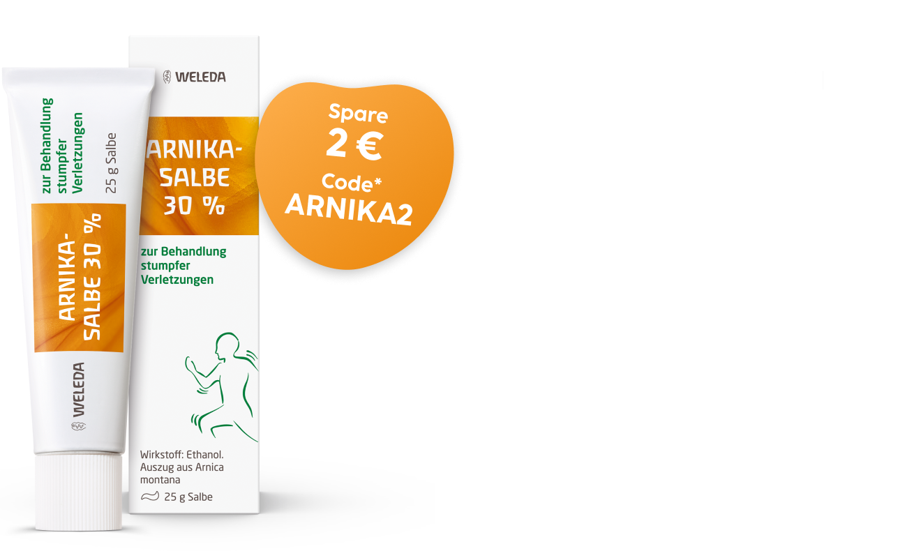 Anzeige: 2 € auf die Arnika-Salbe von Weleda mit dem Code ARNIKA2 sparen