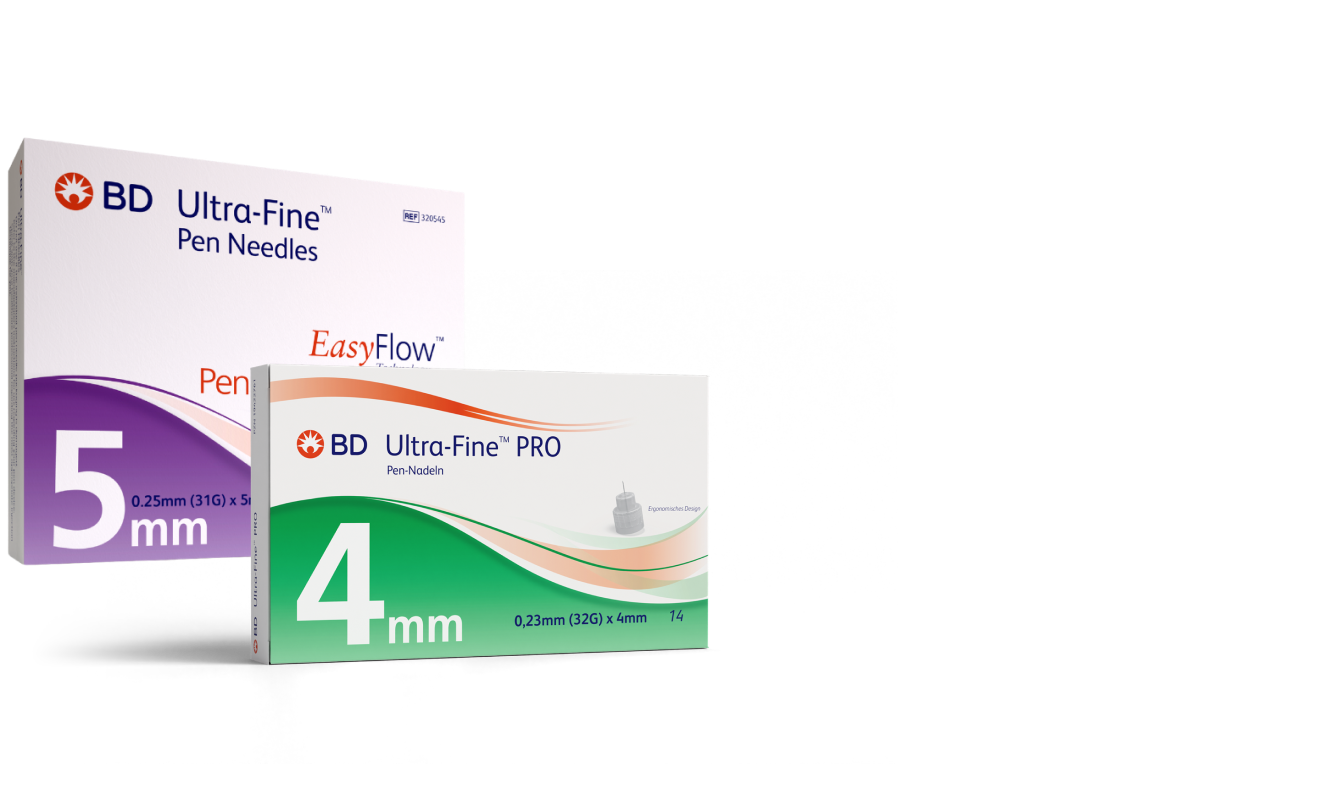 Anzeige: Neue Packungsgröße mit 7 oder 14 Pen-Nadeln. Die richtige Menge Pen-Nadeln für wöchentliche Injektionen. Kompatibel mit gängigen Pens für  Diabetes- & Adipositastherapie.